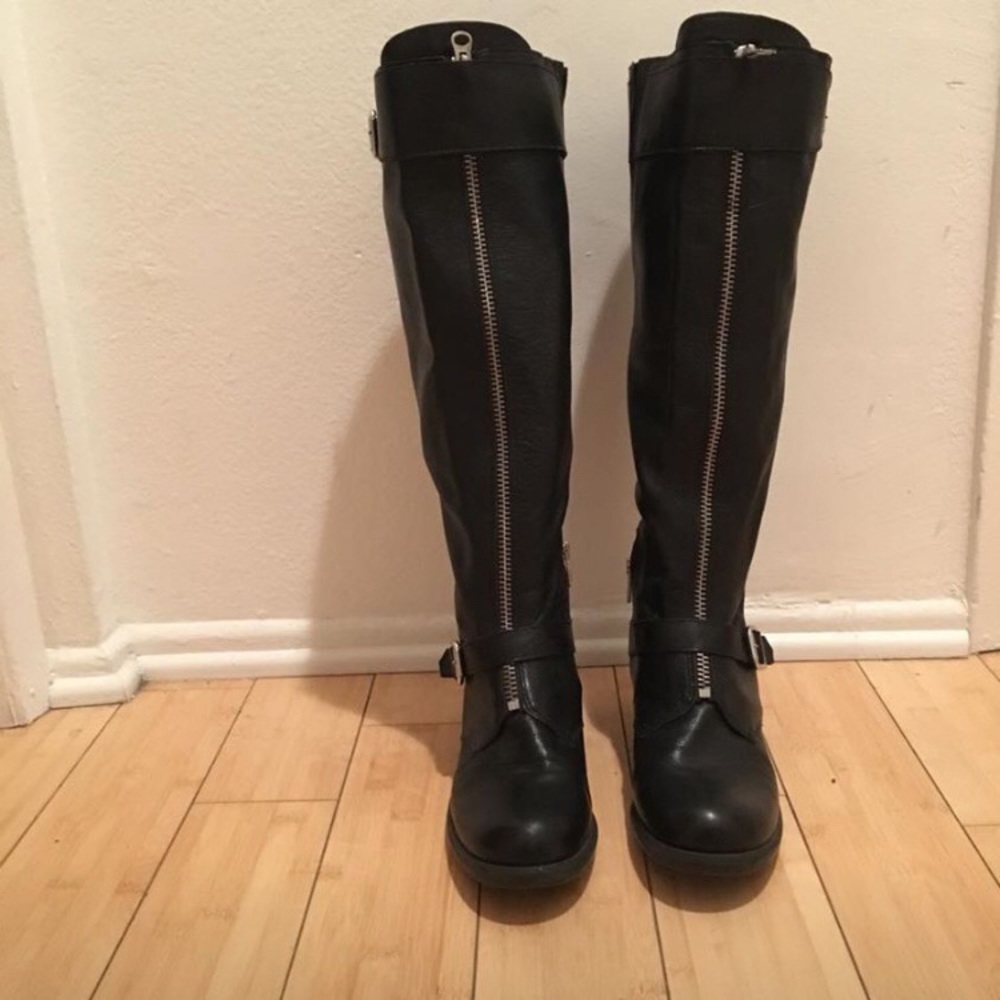 High Moto Front Zipper Ridding Boots